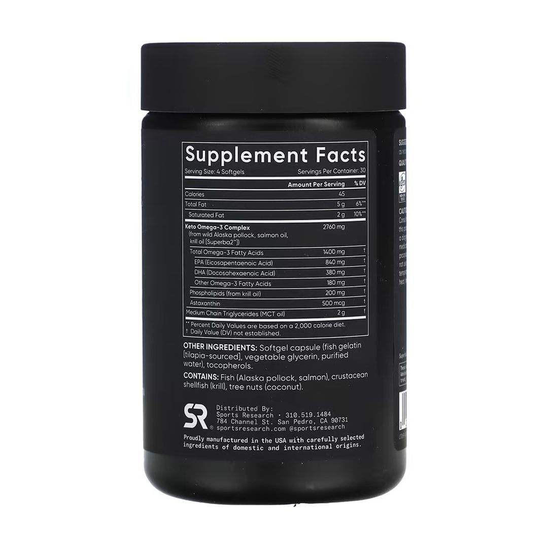 Keto Omega 1250mg - 120 softgels